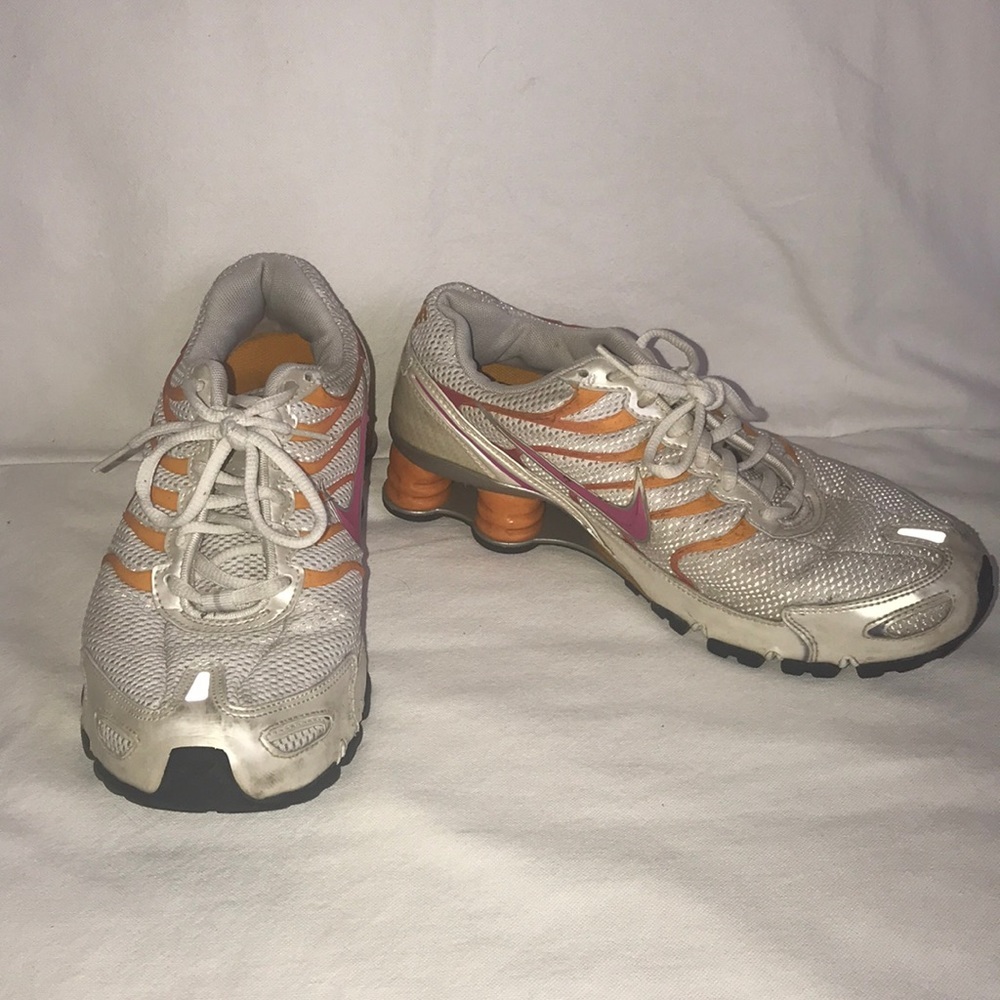 Nike White Pink Orange Running Shoes